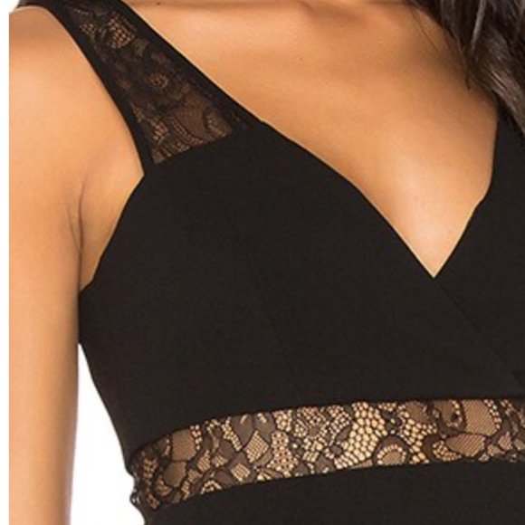 BCBG Black Lace Cut-Out A-Line Dress - Picture 2 of 6